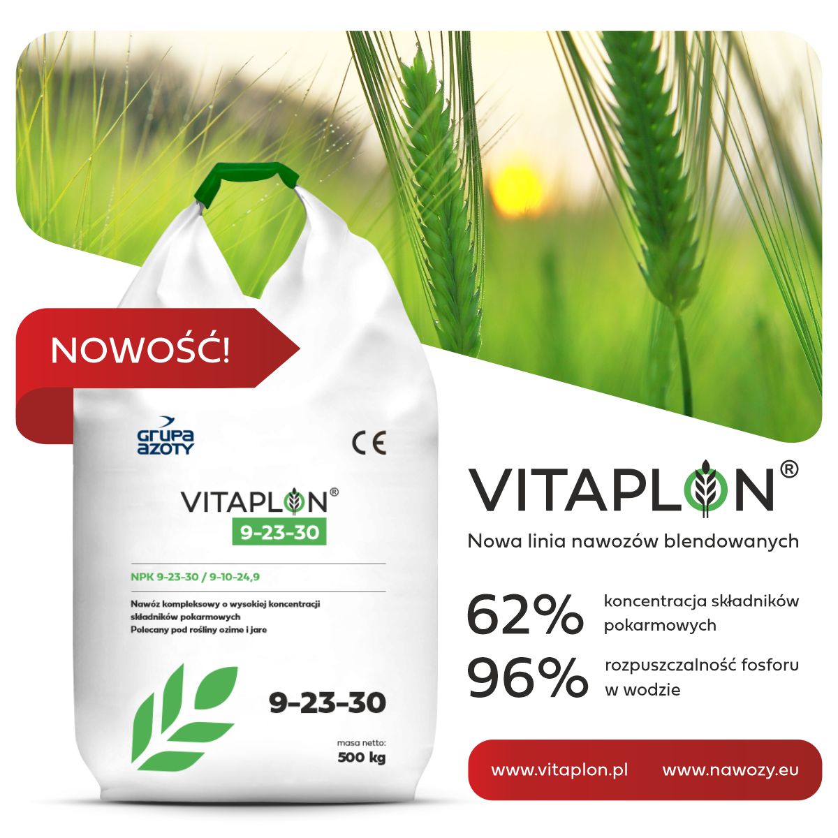 Vitaplon - nowość wśród nawozów Grupy Azoty